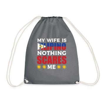Ma femme est originaire des Philippines - Sac de sport léger - gris - Devant