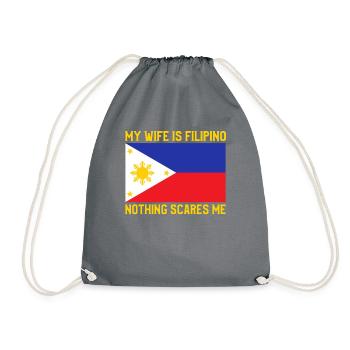 Ma femme est originaire des Philippines - Sac de sport léger - gris - Devant