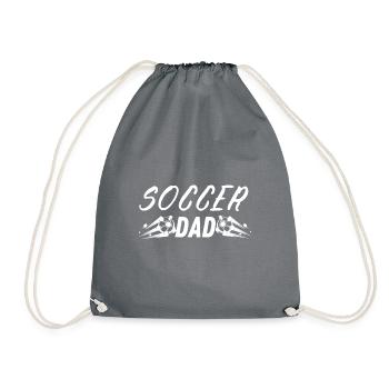 soccer dad - Drawstring Bag - grey - Front
