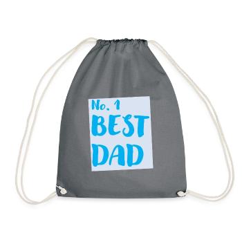 No.1 BEST DAD T-Shirt - Drawstring Bag - grey - Front