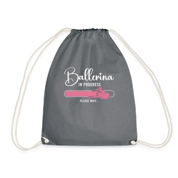 Ballet Dancer Dance Girl Ballerina - Drawstring Bag - grey - Front