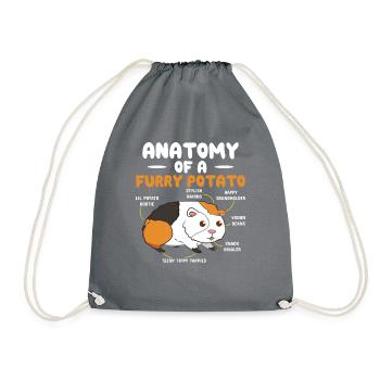 Anatomie d’un vêtement d’amoureux du cochon d’Inde - Sac de sport léger - gris - Devant