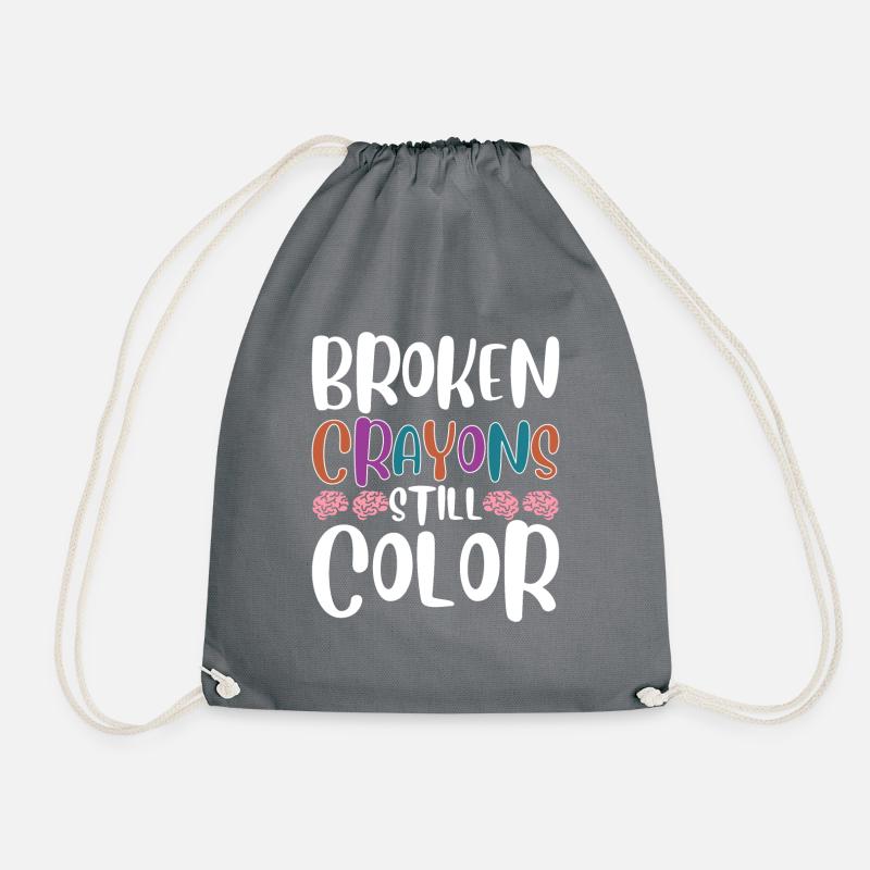 Mental Health Awareness - Drawstring Bag - grey