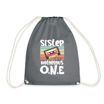 Drôle de sœur hip-hop old-school - Sac de sport léger - gris - Devant