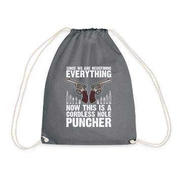 Ceci est un perforateur de trou sans fil - Sac de sport léger - gris - Devant