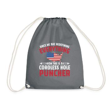 Ceci est un perforateur de trou sans fil - Sac de sport léger - gris - Devant