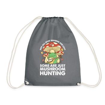 Morel Mushroom Hunting Nicht Alle Wanderer - Turnbeutel - Grau - Vorne