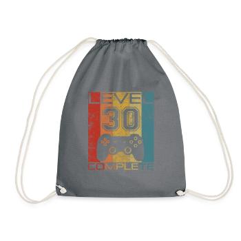 30 Birthday Gamer Niveau 30 Vintage complet - Sac de sport léger - gris - Devant