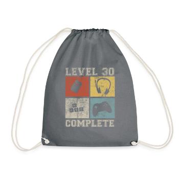 30 Birthday Gamer Niveau 30 Vintage complet - Sac de sport léger - gris - Devant