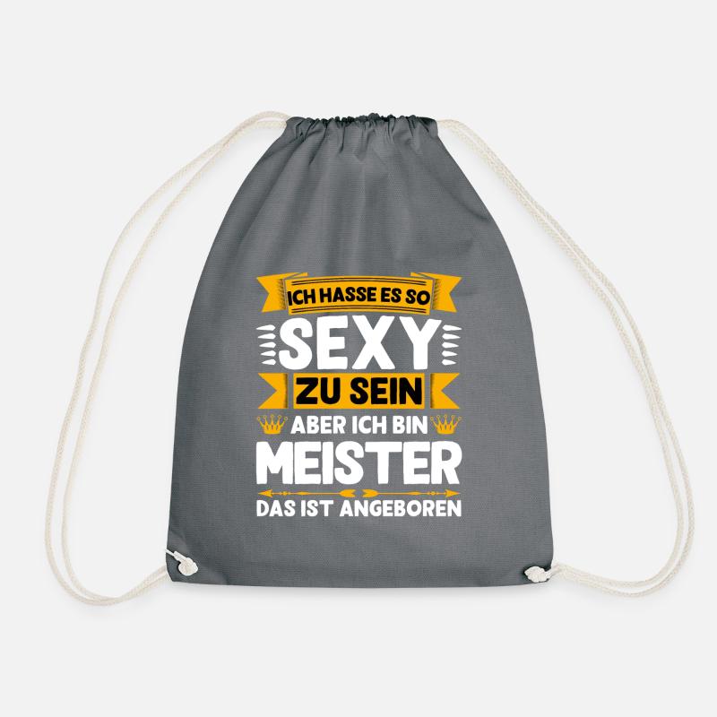 I hate to be so sexy I'm master funny - Drawstring Bag - grey