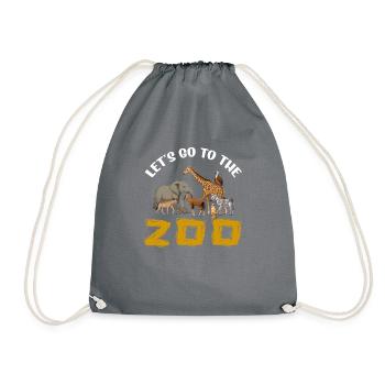 Zoo Motive / Zoo Tiere /Zoowelt - Turnbeutel - Grau - Vorne