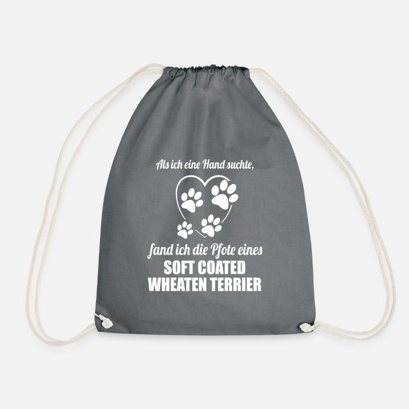 Hand & Pfote - Spruch Soft Coated Wheaten Terrier - Turnbeutel - Grau