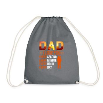 Herren Papa Papa Vatertag Vintage Ehemann Lustig - Turnbeutel - Grau - Vorne