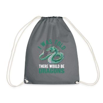 Dass Es Drachen Renaissance Fair Geben Würde - Turnbeutel - Grau - Vorne