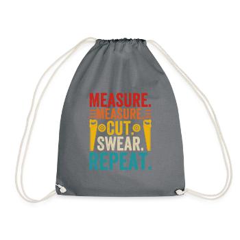 Wood turning, wood turners, carpenters, carpenters - Drawstring Bag - grey - Front