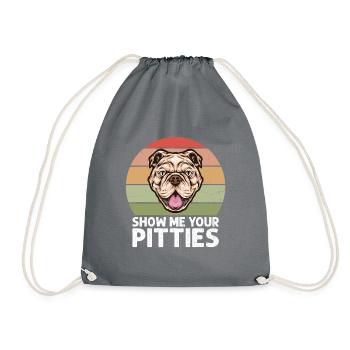 Pitbull Bulldog Terrier Chien Chien Chien Amoureux - Sac de sport léger - gris - Devant