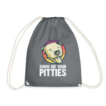 Pitbull Bulldog Terrier Chien Chien Chien Amoureux - Sac de sport léger - gris - Devant