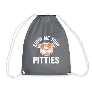 Pitbull Bulldog Terrier Chien Chien Chien Amoureux - Sac de sport léger - gris - Devant