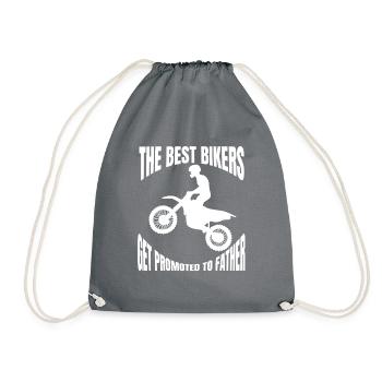 Motorcyclist Motorcycle Motorcross Motorcycle Fan - Drawstring Bag - grey - Front