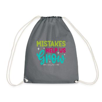First day of school helps to get back into school mistakes - Drawstring Bag - grey - Front