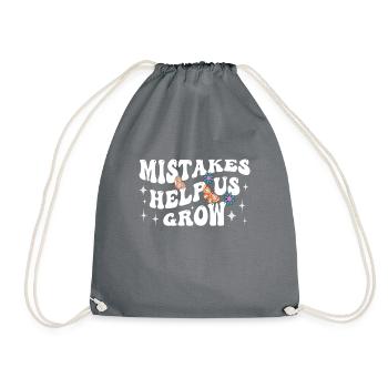 First day of school helps to get back into school mistakes - Drawstring Bag - grey - Front