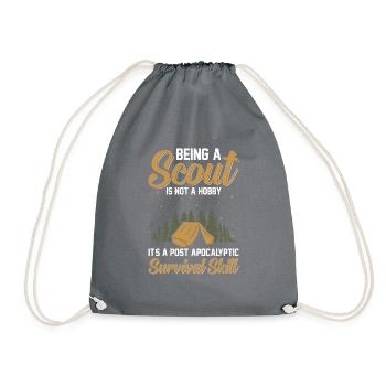 Ein Scout Zu Sein Ist Kein Hobby -Scout -Geschenk - Turnbeutel - Grau - Vorne
