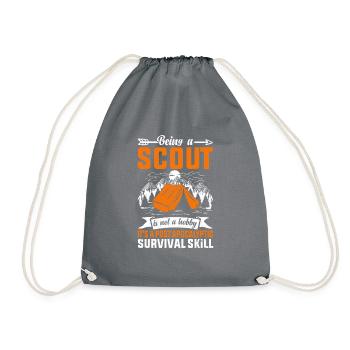 Ein Scout Zu Sein Ist Kein Hobby -Scout -Geschenk - Turnbeutel - Grau - Vorne