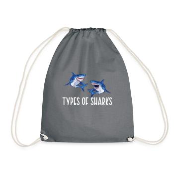 Always be yourself You can be a shark - Drawstring Bag - grey - Front