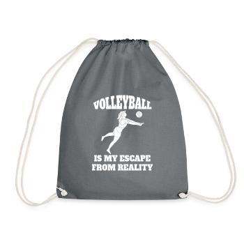 Volleyball Cadeau Volleyball Joueur Volleyball de plage - Sac de sport léger - gris - Devant