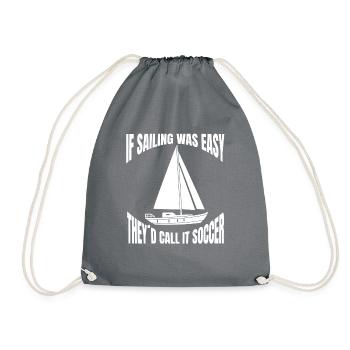 Sailing Sailboat Sailing Sailing Sailing Ship - Drawstring Bag - grey - Front