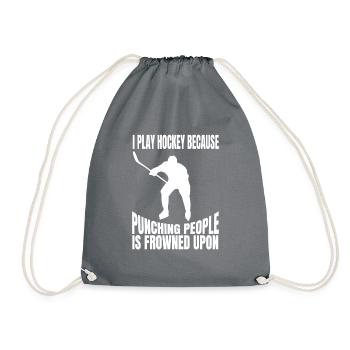 Joueur de hockey sur glace Fan de hockey sur glace Équipe de hockey sur glace - Sac de sport léger - gris - Devant
