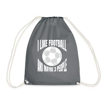 Fußballmannschaft Fußballspieler Fußballdesign - Turnbeutel - Grau - Vorne