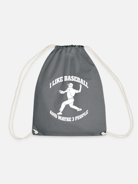 Baseball Baseballspieler Baseballer Baseballteam - Turnbeutel - Grau