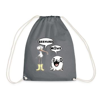 seehund möwe - Turnbeutel - Grau - Vorne