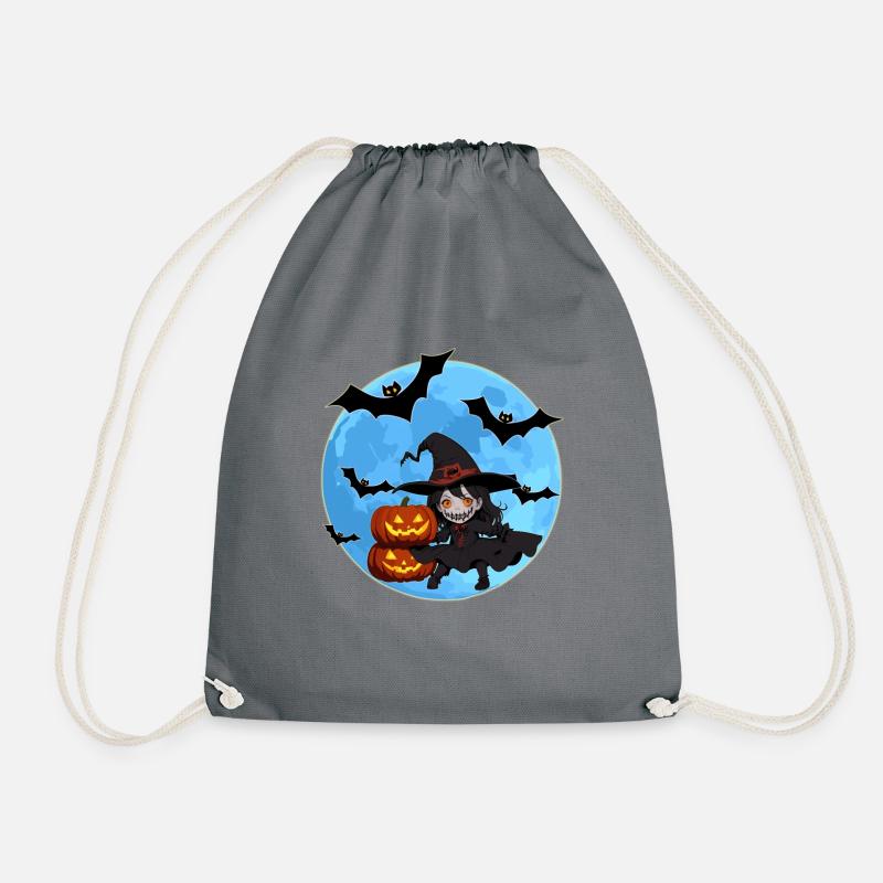 Halloween Nights and Days 1 - Drawstring Bag - grey