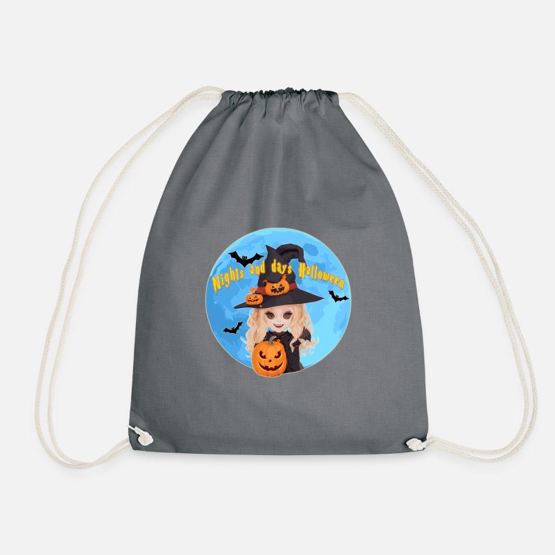 Halloween 4 nights and days - Drawstring Bag - grey