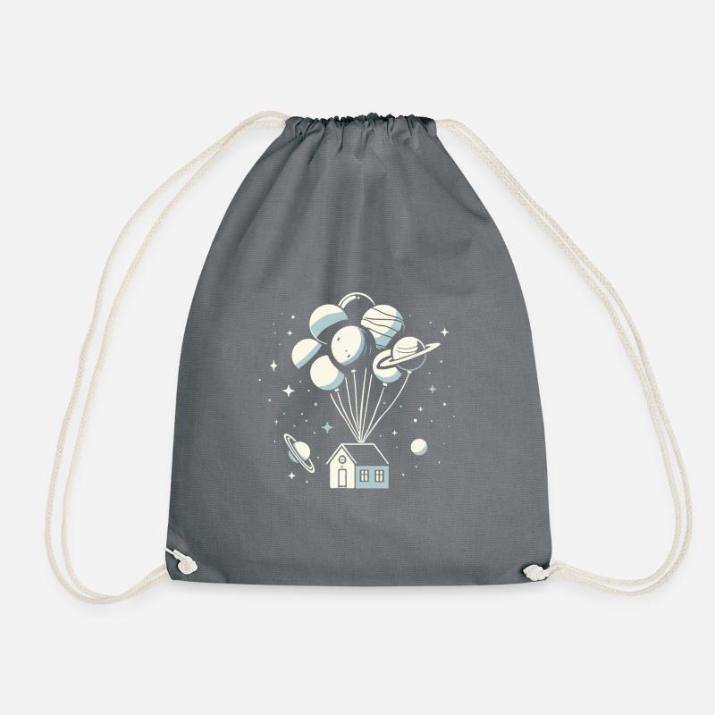 Galactic Home - Drawstring Bag - grey