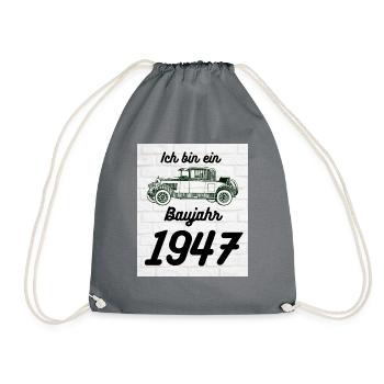 Oldtimer 1947 - Turnbeutel - Grau - Vorne