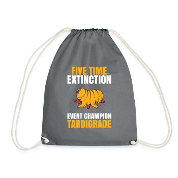 Microbiology -Biologist Gift Tardigrades - Drawstring Bag - grey - Front