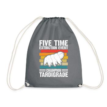 Microbiology -Biologist Gift Tardigrades - Drawstring Bag - grey - Front
