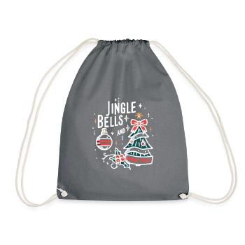 Jingle Bells and Holiday Smells - Drawstring Bag - grey - Front