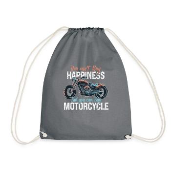 You can't buy happiness, but you can buy a - Drawstring Bag - grey - Front