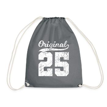 25 Original 99 Jahren Mann Frau Geburtstag - Turnbeutel - Grau - Vorne