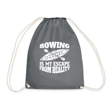 Rowing Rowing Rowing Rowing Club Rowing Team - Drawstring Bag - grey - Front