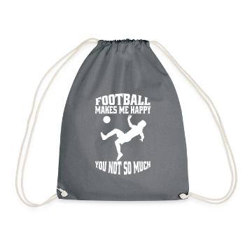 Fußballspieler Fußballmannschaft Fußballdesign - Turnbeutel - Grau - Vorne