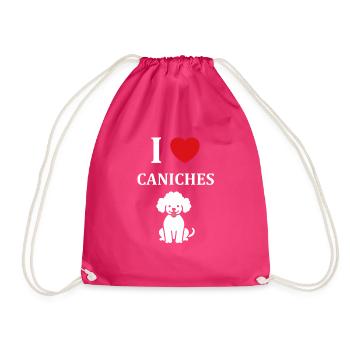 Humour chien petit caniche - Sac de sport léger - fuchsia - Devant