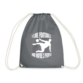 Joueur de football Équipe de football Conception de football - Sac de sport léger - gris - Devant