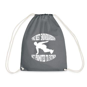 Snowboardfahrer Snowboardsport Snowboard Geschenk - Turnbeutel - Grau - Vorne