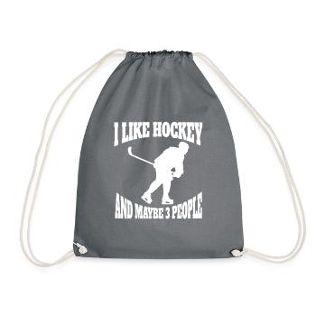 Joueur de hockey sur glace Équipe de hockey sur glace Fan de hockey sur glace - Sac de sport léger - gris - Devant