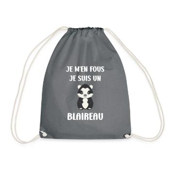 Humour blaireau - Sac de sport léger - gris - Devant
